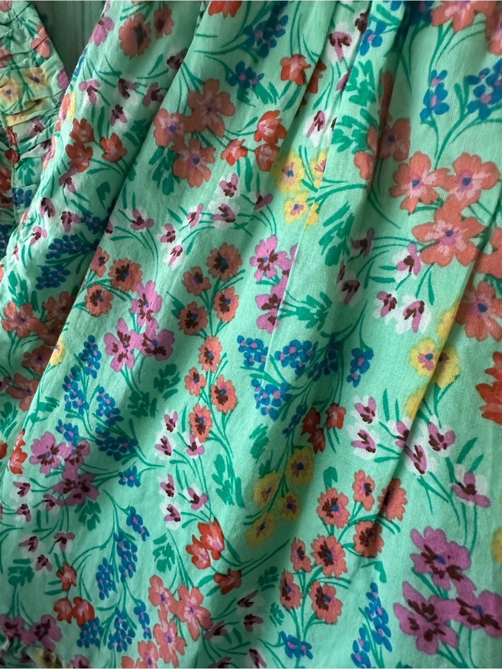 Matching Mint Green Floral Mother-Daughter Dresses - Picture 4 of 7